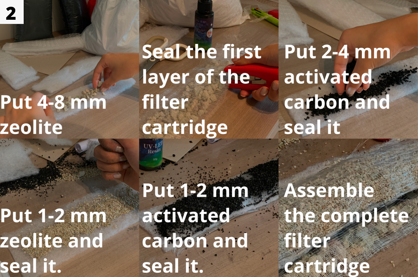 Coralline odor removal test