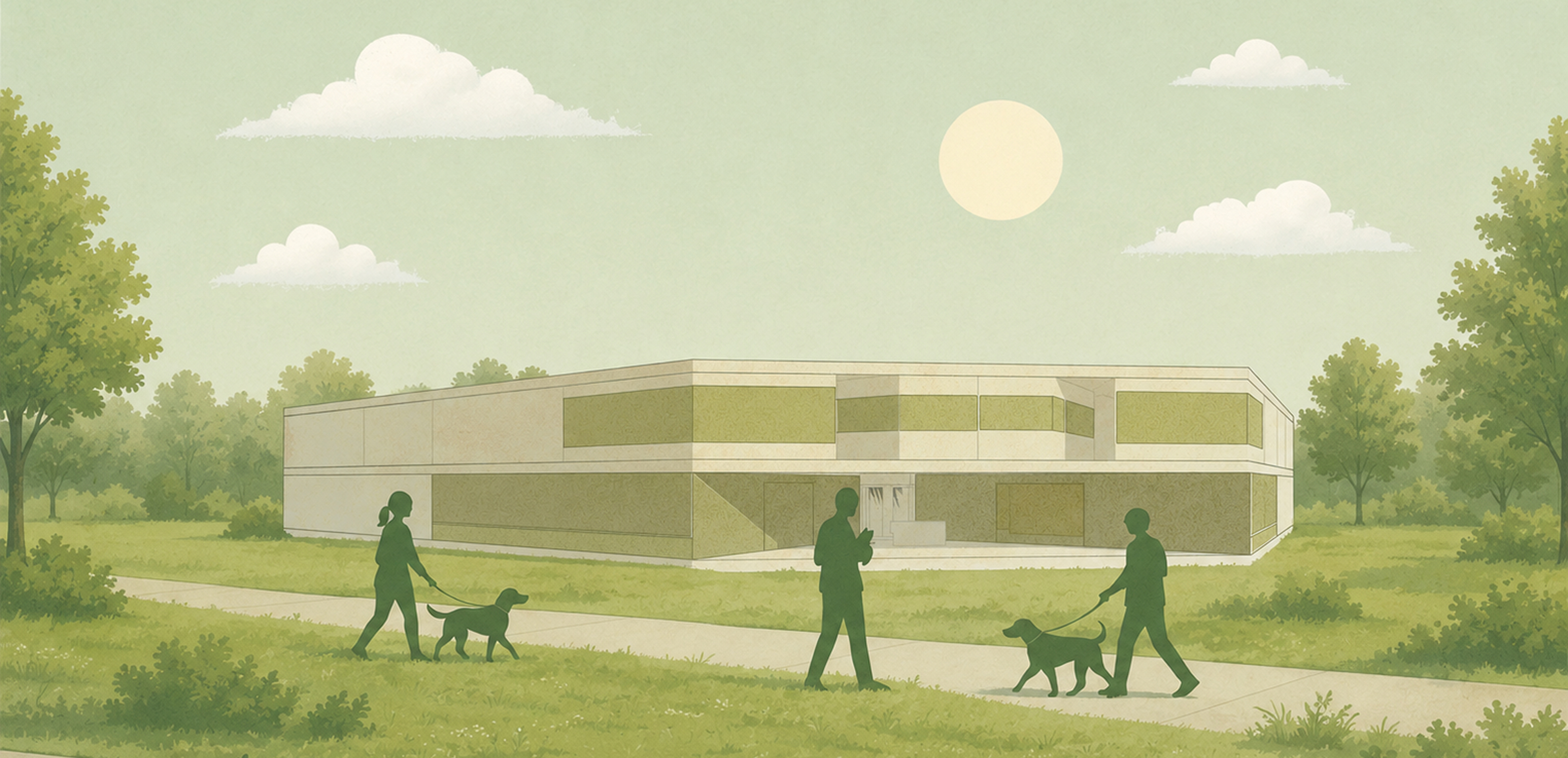 Overall 3D model of the animal-centered veterinary clinic