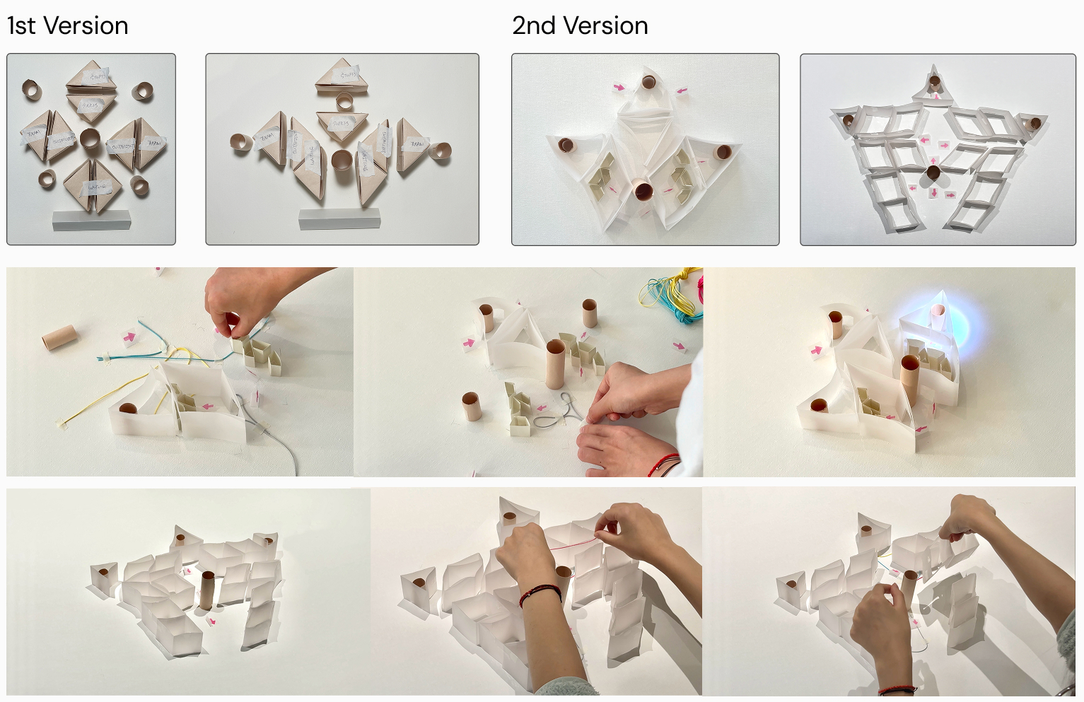 Two rounds of paper prototype iteration with spatial feedback